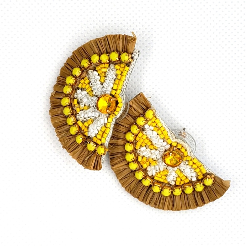 S&D🍋LTD EDITION Raffia🍋Lemon Drop Earrings - Picture 5 of 10